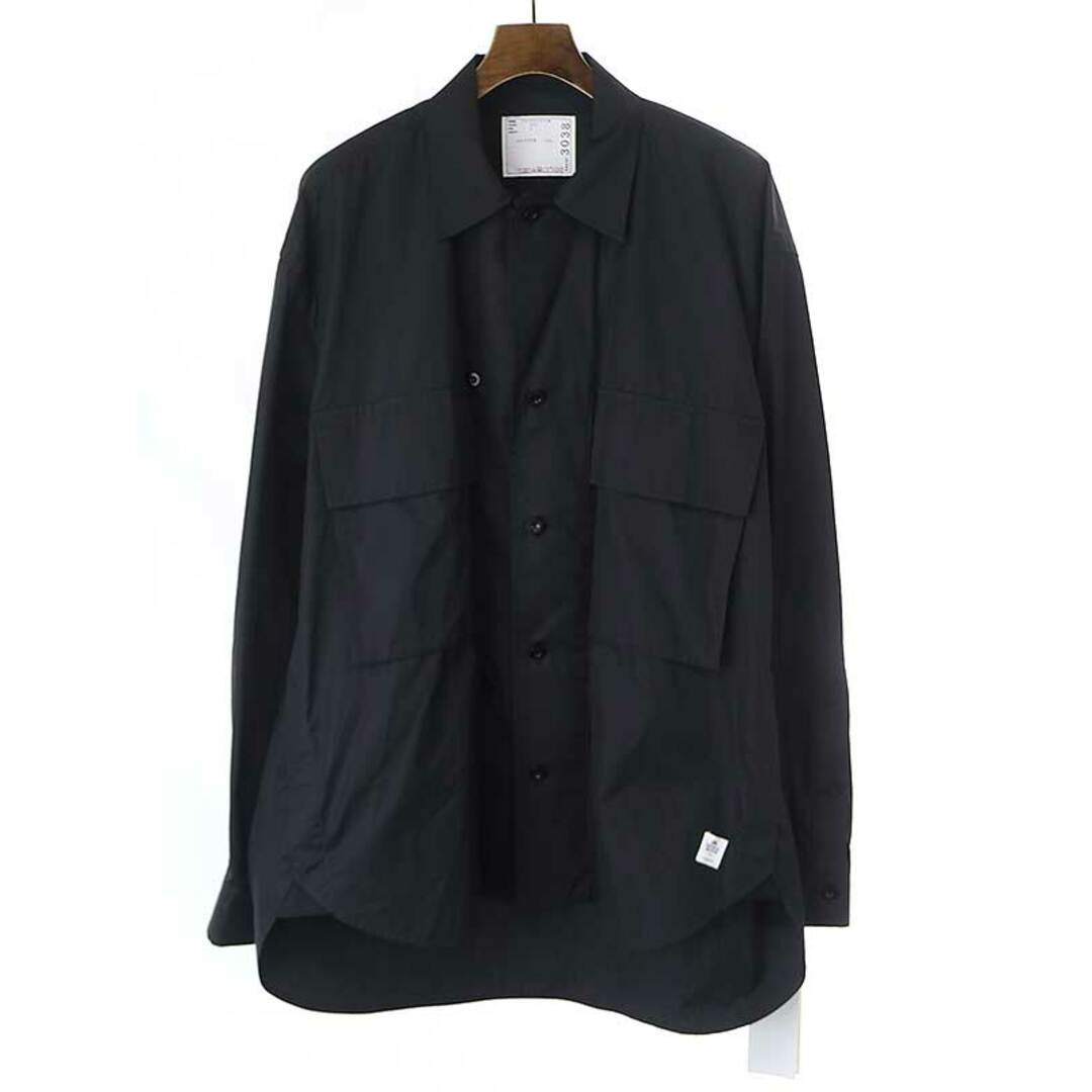 sacai サカイ 23SS  Thomas Mason / Cotton Poplin L/S Shirt シャツ ブラック 3 23-03038M新古品使用感の無い新品同様品Ａ