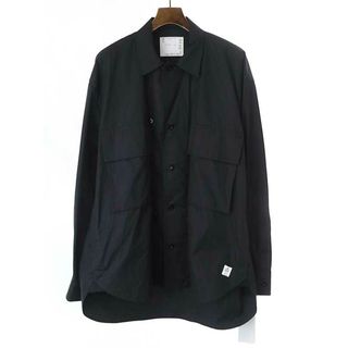 サカイ(sacai)のsacai サカイ 23SS  Thomas Mason / Cotton Poplin L/S Shirt シャツ ブラック 3 23-03038M(シャツ)