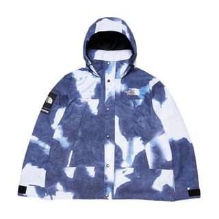 シュプリーム(Supreme)の(L)SUPREME NORTH FACEブリーチデニムプリントジャケット(ダウンジャケット)