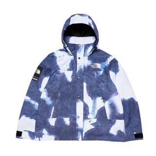 シュプリーム(Supreme)の(S)SUPREME NORTH FACEブリーチデニムプリントジャケット(ダウンジャケット)