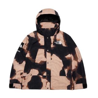 シュプリーム(Supreme)の(L)SUPREME NORTH FACEブリーチデニムプリントジャケット(ダウンジャケット)