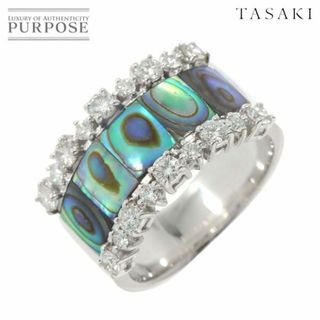 タサキ(TASAKI)のタサキ TASAKI 13号 リング アバロン シェル ダイヤ 0.61ct K18 WG ホワイトゴールド 750 指輪 VLP 90208778(リング(指輪))