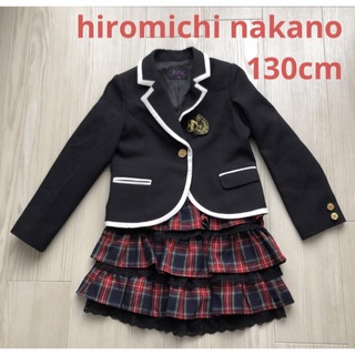 ヒロミチナカノ(HIROMICHI NAKANO)のヒロミチナカノ　フォーマルセットアップ　130  黒　赤　発表会　卒園式　入学式(ドレス/フォーマル)