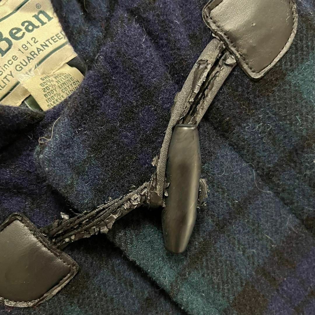 L.L.Bean(エルエルビーン)のヴィンテージ古着L.L.Bean エルエルビーン　チェック柄ダッフルコート　L メンズのジャケット/アウター(ダッフルコート)の商品写真