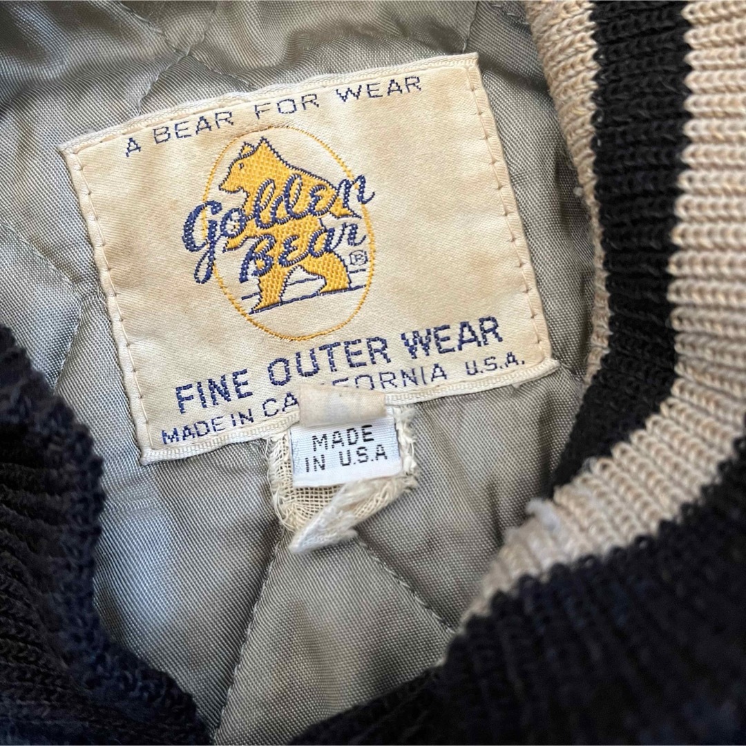 Golden Bear(ゴールデンベア)のレア！70年代 vintageスタジャン【L】goldenbear古着usa メンズのジャケット/アウター(スタジャン)の商品写真