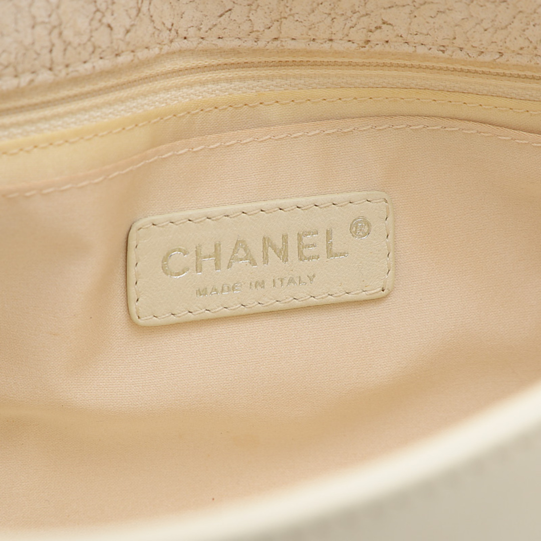 CHANEL(シャネル)のシャネル パッチワーク Wチェーンショルダーバッグ ツイード/ファー ホワイト レディースのバッグ(ショルダーバッグ)の商品写真