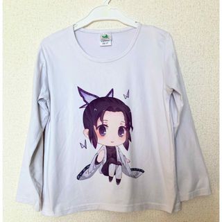 鬼滅の刃　胡蝶さんロンTシャツ薄いパープルカラー☆(Tシャツ/カットソー)