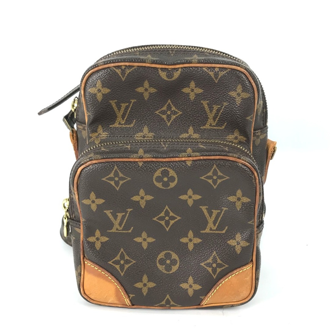 ファスナー外側ルイヴィトン LOUIS VUITTON アマゾン M45236 モノグラム 斜め掛け カバン ポシェット ショルダーバッグ モノグラムキャンバス ブラウン