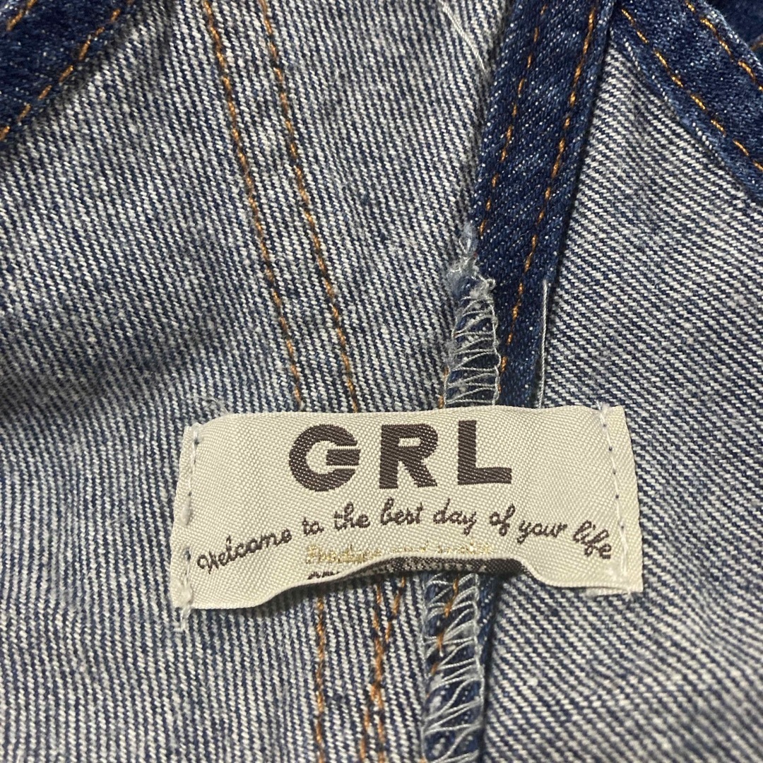 GRL(グレイル)のデニム オーバーオール レディースのパンツ(サロペット/オーバーオール)の商品写真