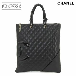 シャネル(CHANEL)の新品同様 シャネル CHANEL カンボンライン フラット トート バッグ レザー エナメル ブラック A28126 シルバー 金具 VLP 90217099(トートバッグ)