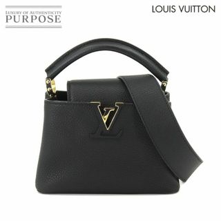 ルイヴィトン(LOUIS VUITTON)の未使用 展示品 ルイ ヴィトン LOUIS VUITTON カプシーヌ MINI 2way ハンド ショルダー バッグ トリヨンレザー ノワール M56071 VLP 90218383(ハンドバッグ)