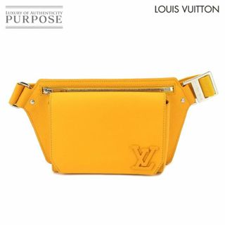 ルイヴィトン(LOUIS VUITTON)の未使用 展示品 ルイ ヴィトン LOUIS VUITTON アエログラム テイクオフ スリング バムバッグ ボディ バッグ レザー サフラン VLP 90218388(ボディーバッグ)