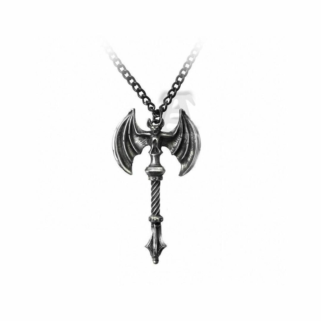 ALCHEMY GOTHIC; Skull Crusher Axe Neck.. レディースのアクセサリー(ネックレス)の商品写真