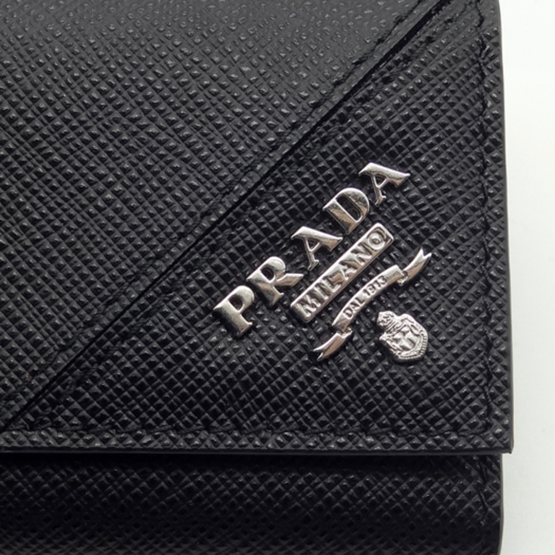 PRADA(プラダ)のプラダ 6連キーケース サフィアノ レザー ブラック 黒 シルバー金具 2PG222 メンズのファッション小物(キーケース)の商品写真