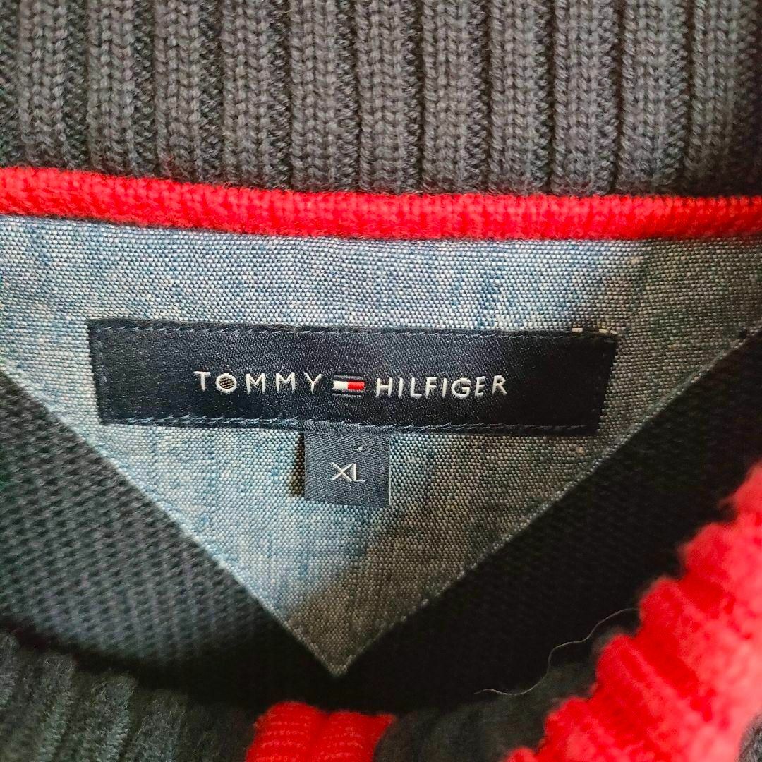 TOMMY HILFIGER(トミーヒルフィガー)の【TOMMY HILFIGER トミーヒルフィガー】ニット（XL）ブルゾン メンズのジャケット/アウター(ブルゾン)の商品写真