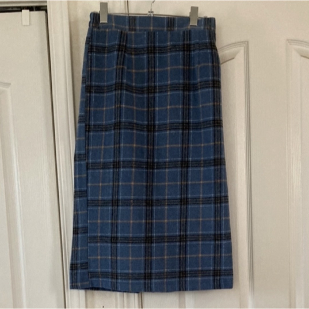 しまむら(シマムラ)のしまむら新品2PINKチェックタイトスカートMブルー レディースのスカート(その他)の商品写真