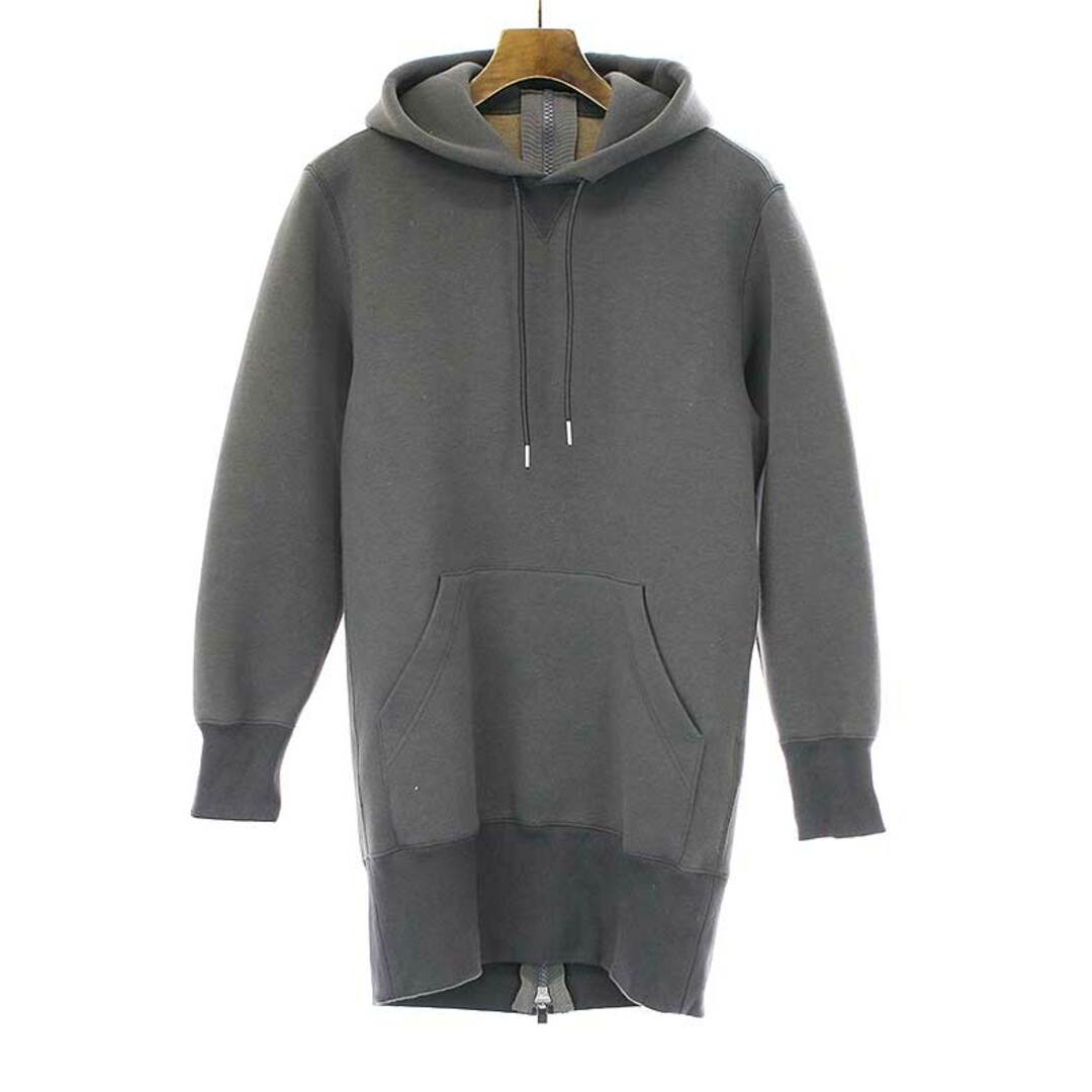 63cm本体sacai サカイ 23AW  Sponge Sweat Hoodie スポンジスウェットロングパーカー 23-06828 チャコール 1