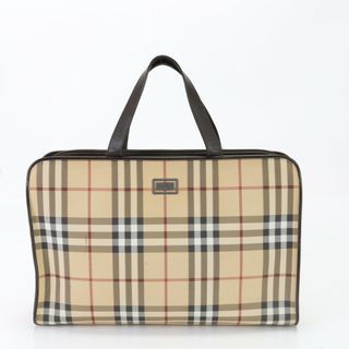 バーバリー(BURBERRY)の美品 バーバリー ノバ チェック レザー ビジネス バッグ 書類鞄 ブリーフケース トート 通勤 PC 紳士 A4 メンズ EEM I5-2(ビジネスバッグ)