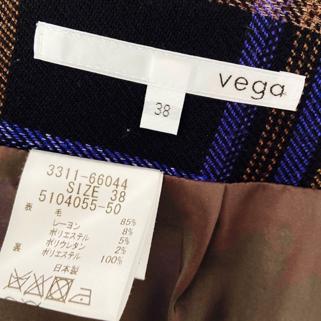 Vega(ベガ)のvega ベガ　チェック膝丈タイトスカート　38 レディースのスカート(ひざ丈スカート)の商品写真