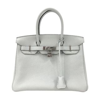 エルメス(Hermes)の　エルメス HERMES バーキン30 U刻 ブルーペール シルバー金具 トゴ レディース ハンドバッグ(ハンドバッグ)