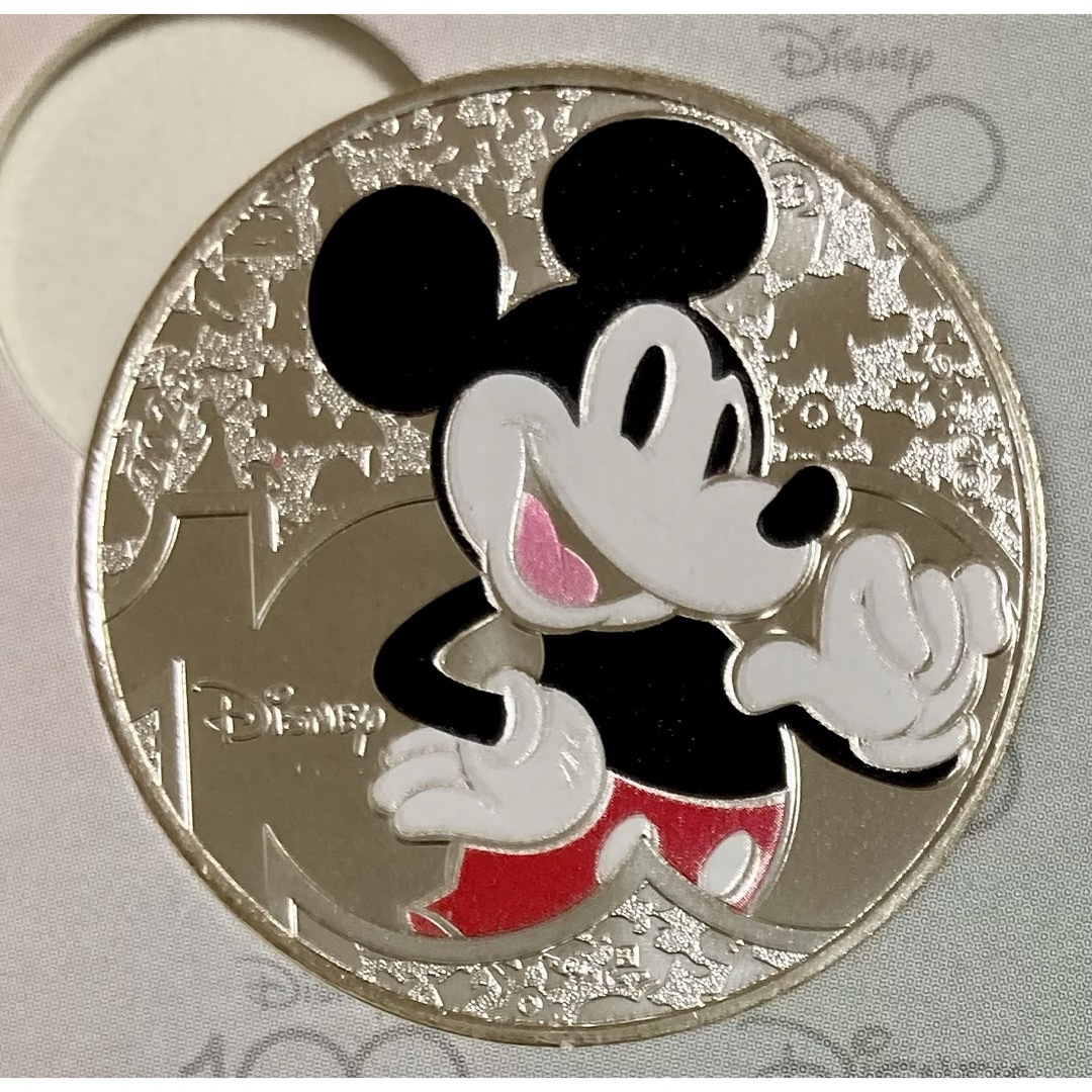 Disney(ディズニー)の【供給元完売】2023 フランス　ディズニー100周年記念　10ユーロカラー銀貨 エンタメ/ホビーの美術品/アンティーク(貨幣)の商品写真