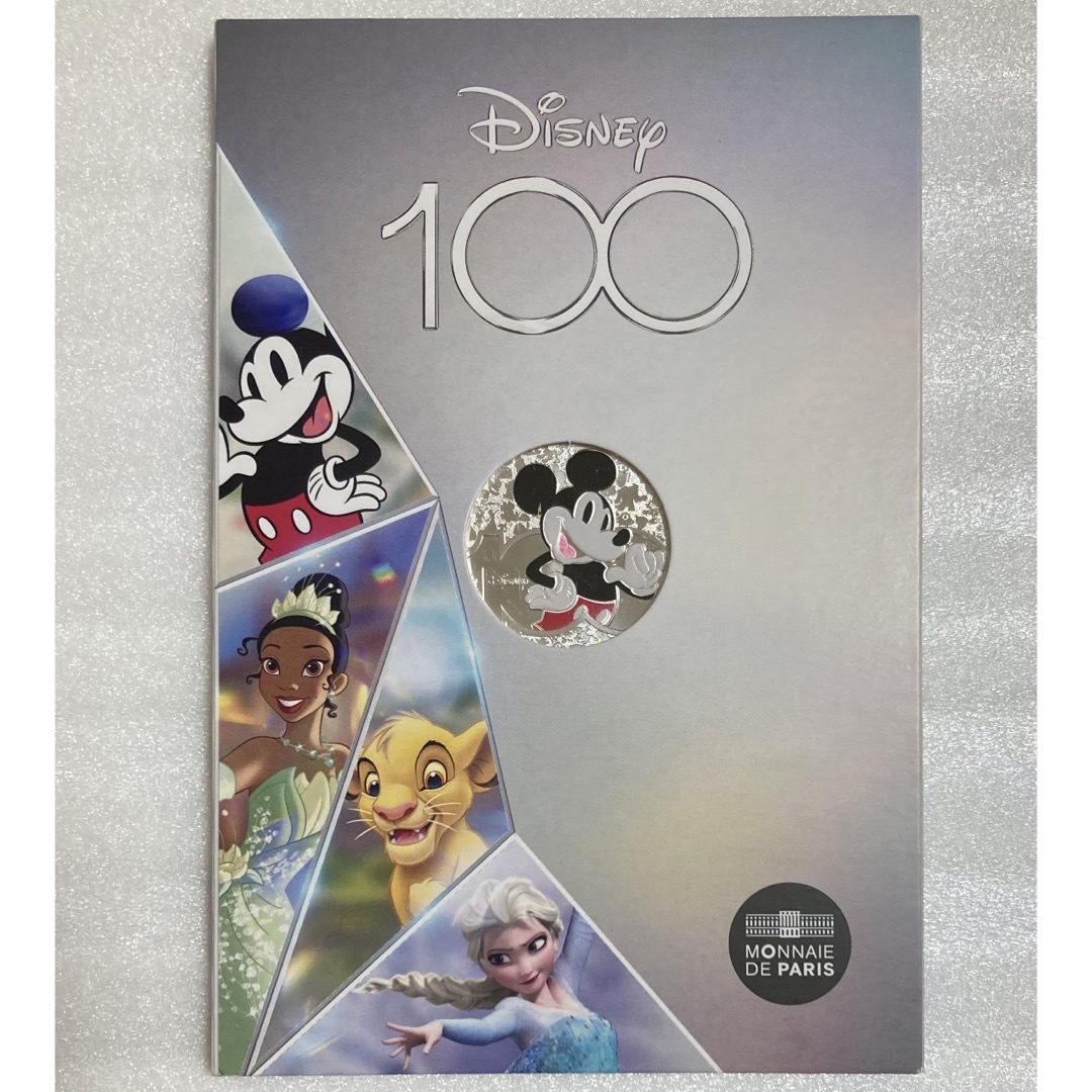 Disney(ディズニー)の【供給元完売】2023 フランス　ディズニー100周年記念　10ユーロカラー銀貨 エンタメ/ホビーの美術品/アンティーク(貨幣)の商品写真