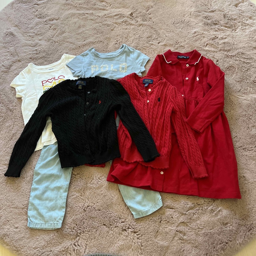 POLO RALPH LAUREN(ポロラルフローレン)のカーディガン　Tシャツ　ワンピース キッズ/ベビー/マタニティのキッズ服女の子用(90cm~)(カーディガン)の商品写真