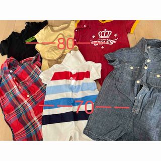 ベビーギャップ(babyGAP)のベビー服70〜80夏服(ロンパース)