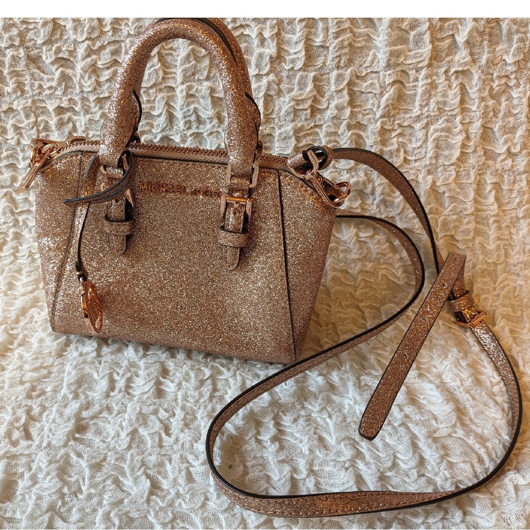 Michael Kors(マイケルコース)のマイケルコース●2way ショルダーバッグ ピンク グリッター●美品 レディースのバッグ(ショルダーバッグ)の商品写真