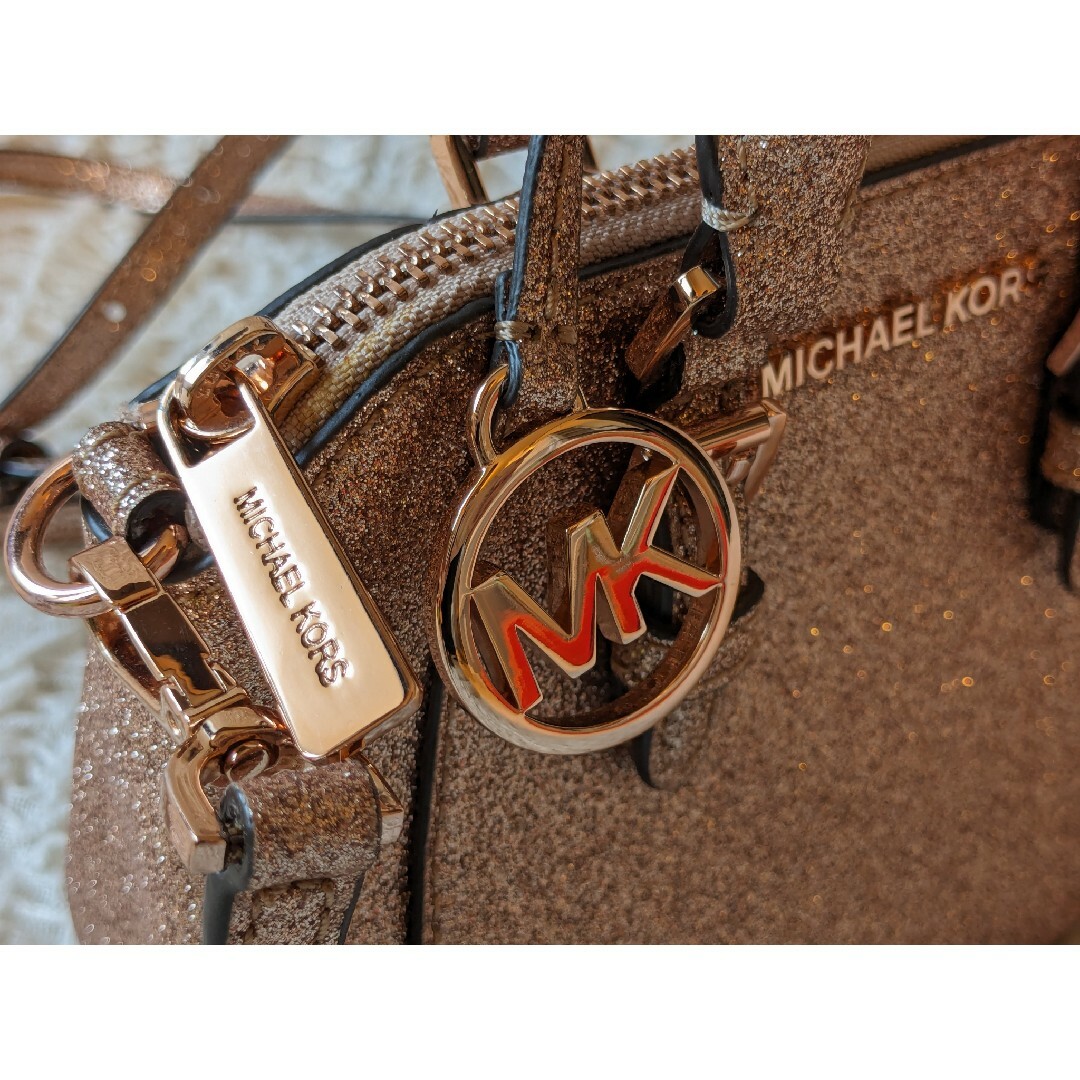 Michael Kors(マイケルコース)のマイケルコース●2way ショルダーバッグ ピンク グリッター●美品 レディースのバッグ(ショルダーバッグ)の商品写真