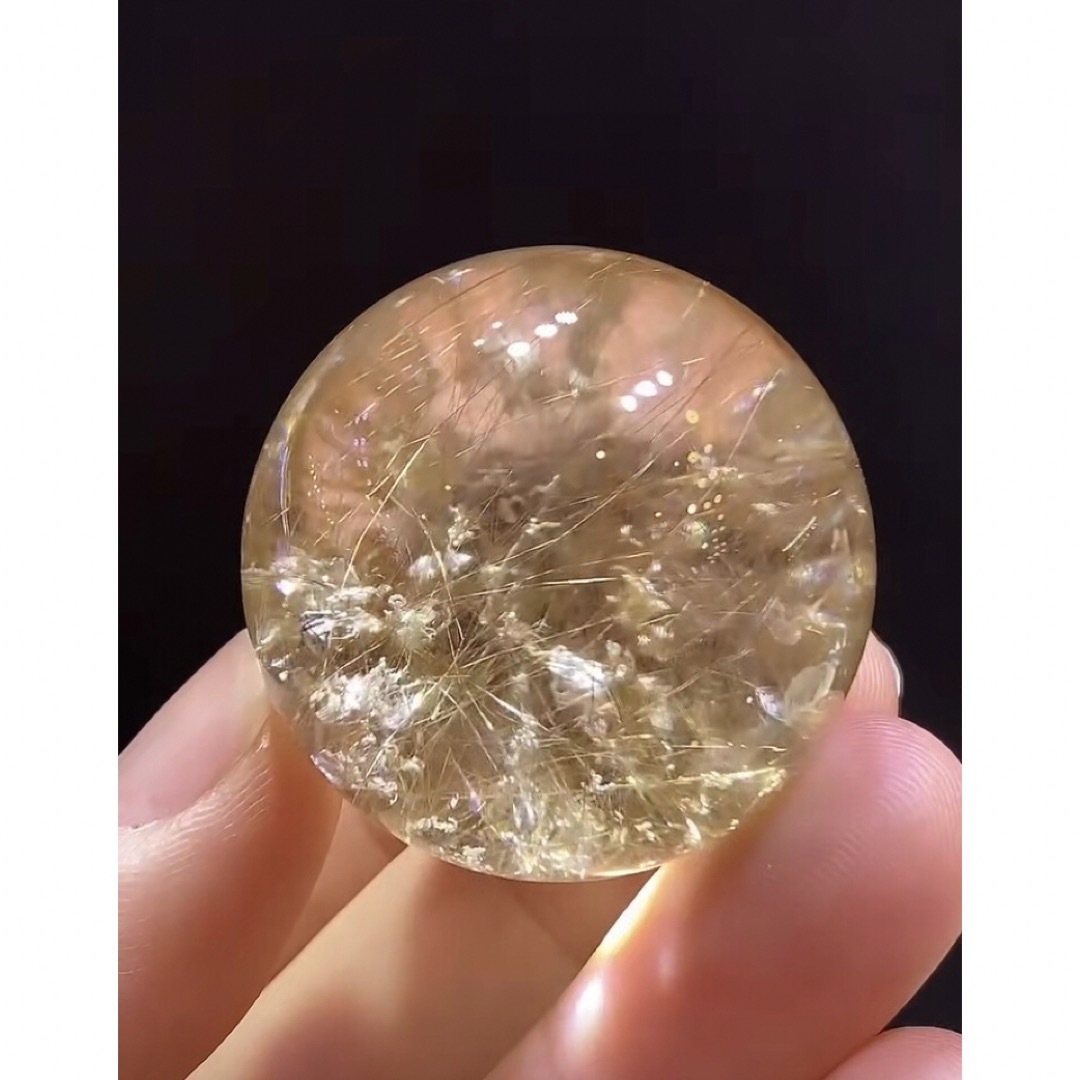 ⭐︎【天然 】ルチル\u0026フラワーガーデンクォーツ 置物 35.8mm ⭐︎【天然 】ルチル\u0026フラワーガーデンクォーツ 置物 35.8mm