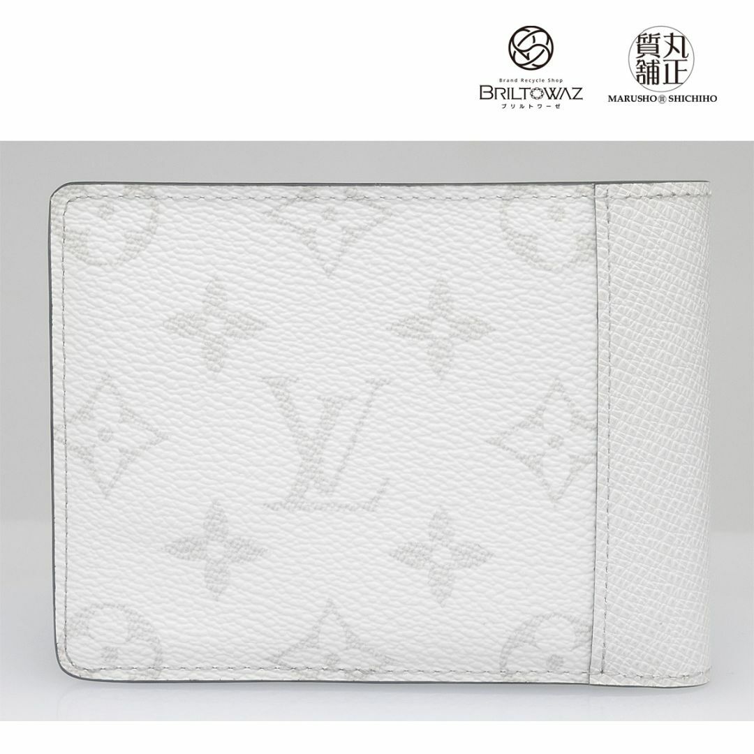 LOUIS VUITTON(ルイヴィトン)のルイヴィトン ポルトフォイユ・ミュルティプル ホワイト M30896 タイガラマ 二つ折り 札入れ コンパクト 財布 モノグラム メンズ LOUISVUITTON LV【新品】【未使用】【ブリルトワーゼ】【丸正質舗】【質屋】（M212103h) メンズのファッション小物(折り財布)の商品写真