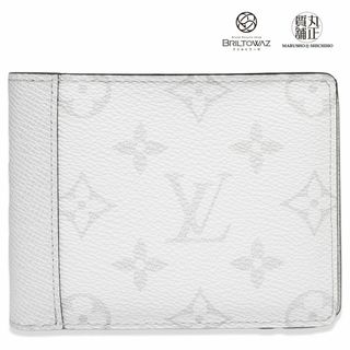 ルイヴィトン(LOUIS VUITTON)のルイヴィトン ポルトフォイユ・ミュルティプル ホワイト M30896 タイガラマ 二つ折り 札入れ コンパクト 財布 モノグラム メンズ LOUISVUITTON LV【新品】【未使用】【ブリルトワーゼ】【丸正質舗】【質屋】（M212103h)(折り財布)