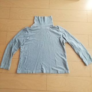 ユニクロ(UNIQLO)のユニクロ ヒートテック タートルネックT（グレー）(Tシャツ(長袖/七分))