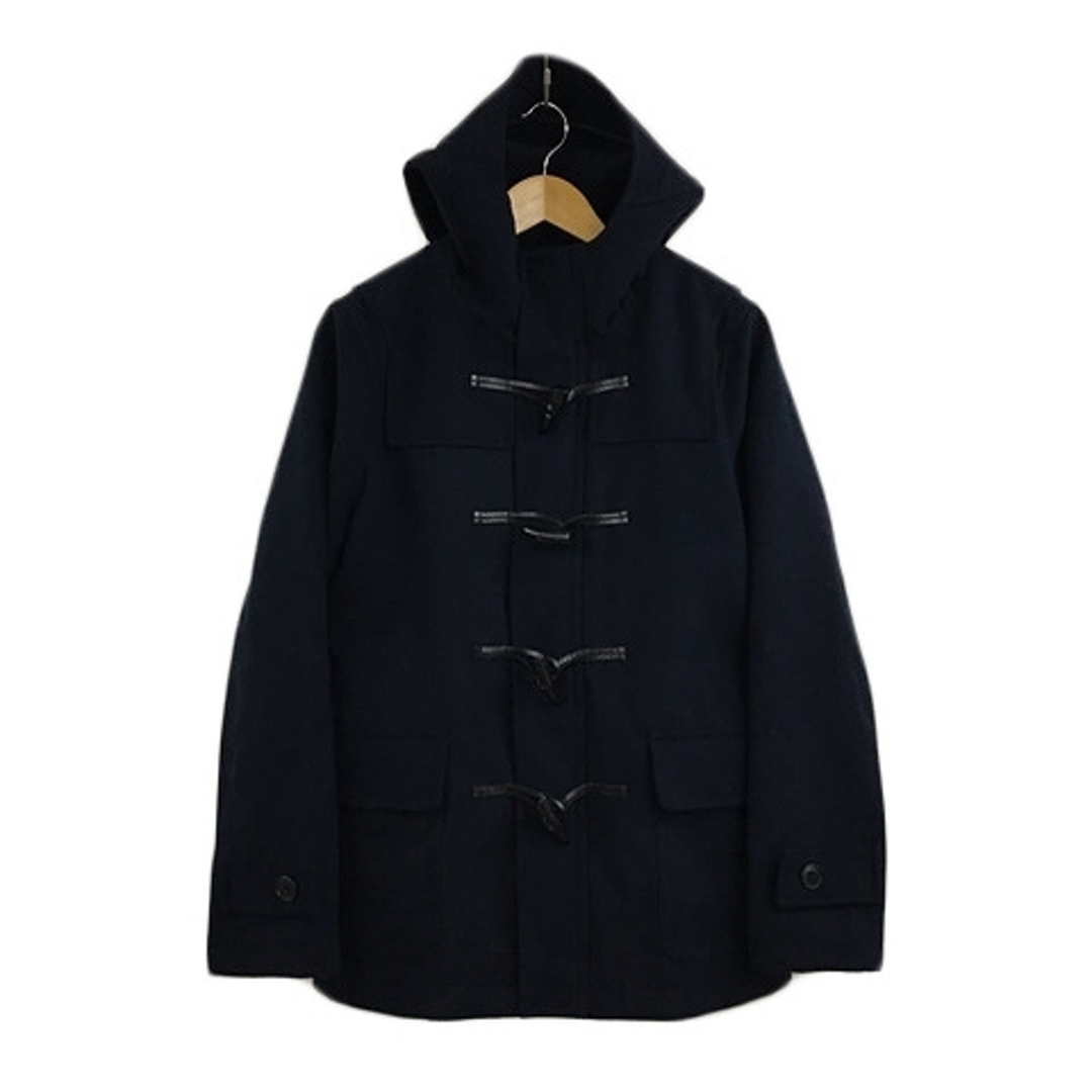 ビームスハート コート ダッフル ショート丈 フード 中綿 長袖 S 紺 メンズのジャケット/アウター(ダッフルコート)の商品写真