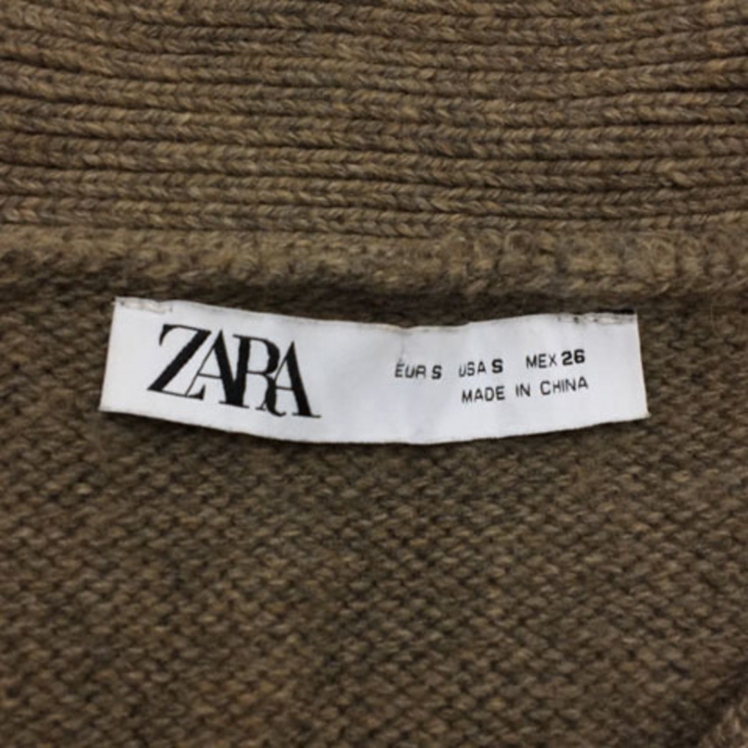 ZARA(ザラ)のザラ ベスト ジレ ニット Vネック 前開き ミックス USA S 茶 レディースのトップス(ベスト/ジレ)の商品写真