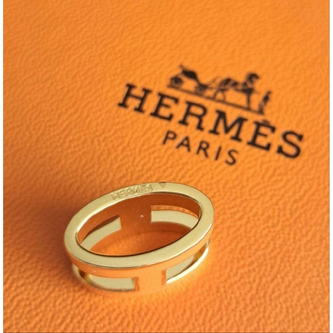 Hermes(エルメス)のエルメス HERMES Ｈロゴ ネックレス ポップアッシュ オレンジ ゴールド レディースのアクセサリー(ネックレス)の商品写真