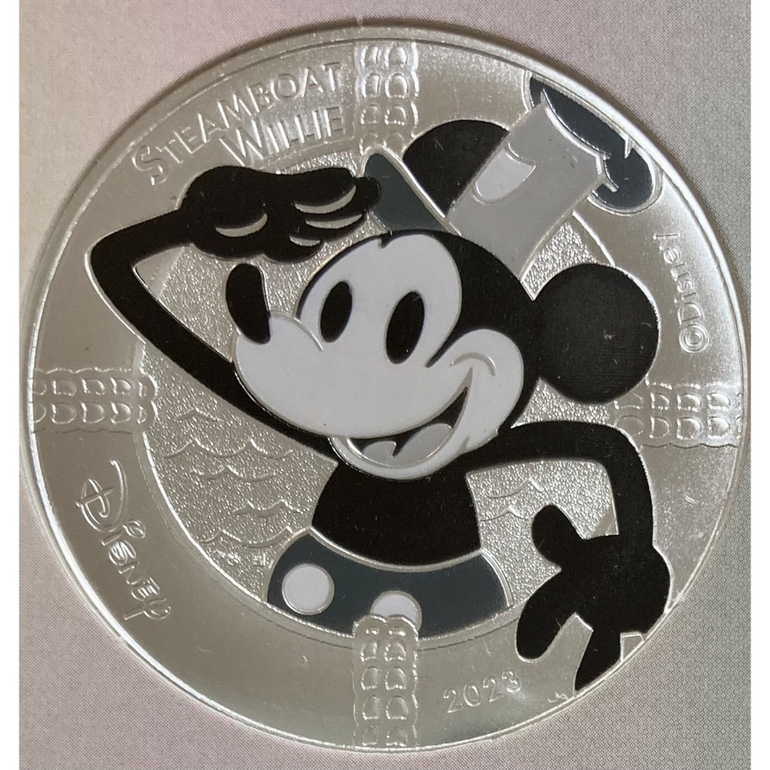 Disney(ディズニー)の2023 フランス　ディズニー100周年記念　銀貨２種セット　10+50ユーロ エンタメ/ホビーの美術品/アンティーク(貨幣)の商品写真