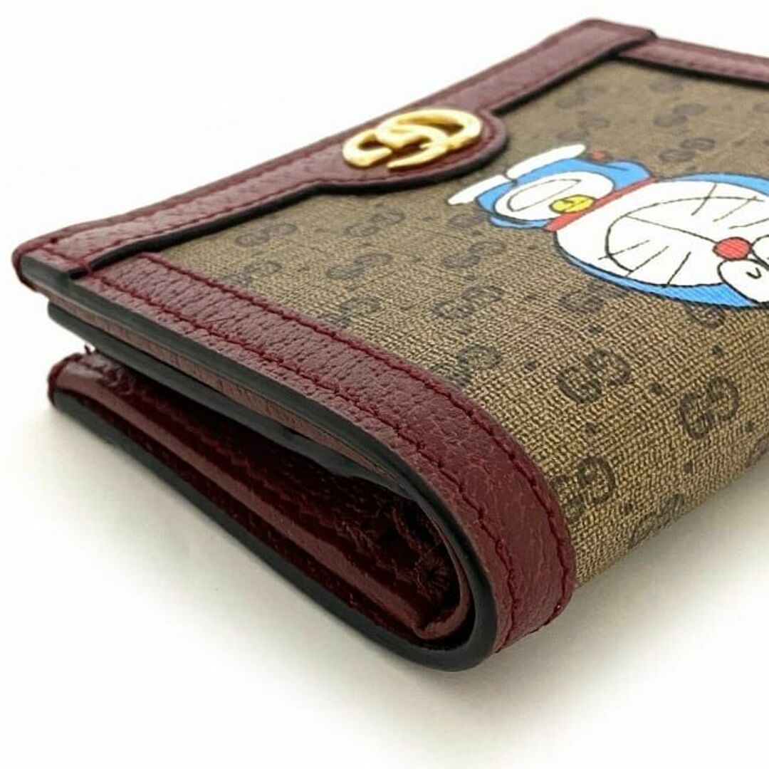 Gucci - グッチ 二つ折り 財布 ベージュ ボルドー 美品の通販 by