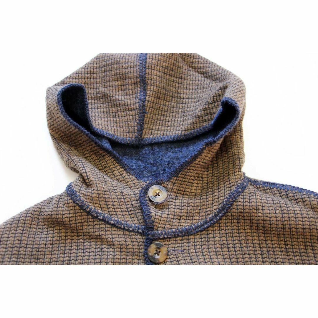 WOOLRICH(ウールリッチ)の00s WOOLRICH JOHN RICH AND BROS ウールリッチ 無地 リバーシブル ロング ウール ブランケット コート★オールド パーカー フード ラグ メンズのジャケット/アウター(その他)の商品写真