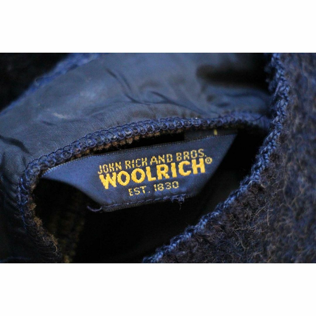 WOOLRICH(ウールリッチ)の00s WOOLRICH JOHN RICH AND BROS ウールリッチ 無地 リバーシブル ロング ウール ブランケット コート★オールド パーカー フード ラグ メンズのジャケット/アウター(その他)の商品写真