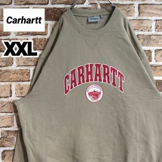 カーハート(carhartt)の《カーハート》美品　アーチロゴ　ベージュ　裏起毛　XXL　スウェット(スウェット)