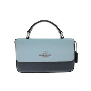 コーチ(COACH)の▼▼COACH コーチ レディース ミニバッグ クロスグレインレザー ミニジョージー CC339 ブルー×ネイビー(ポーチ)