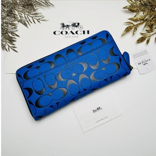 コーチ(COACH) 財布(レディース)（ブルー・ネイビー/青色系）の通販 