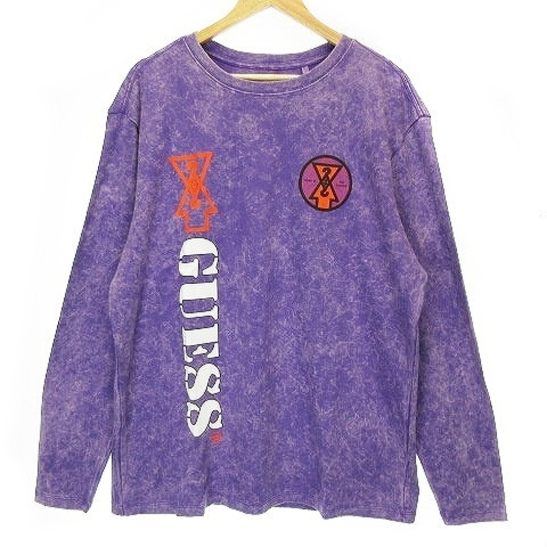 GUESS(ゲス)のゲス 19AW GUE88RISING Tシャツ 長袖 ロンT XS 紫 メンズのトップス(Tシャツ/カットソー(七分/長袖))の商品写真