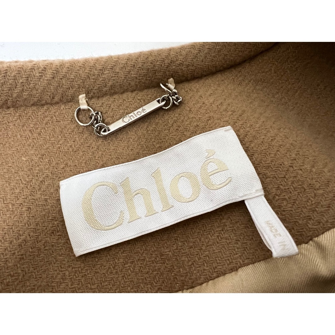 Chloe(クロエ)のChloe クロエ ボクシー コート レディース アウターウェア― ショートコート アイコニックソフトウール Worn Brown サイズ:38 CHC23AMA2607226A 美品 レディースのジャケット/アウター(その他)の商品写真