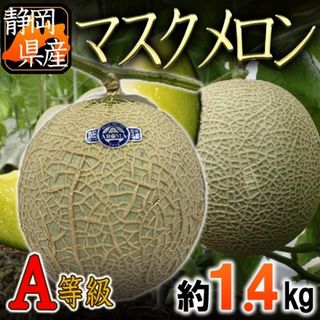 静岡県産　マスクメロン　1玉　約1.4㎏　A等級(フルーツ)