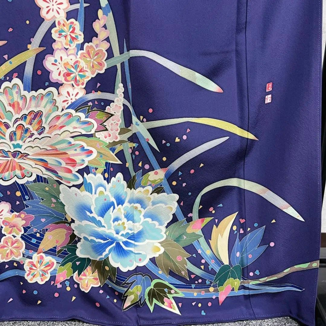 逸品】 京加賀友禅作家 松本健一作 紫色の振袖 晴れ着 成人式 逸品】 京加賀友禅作家 松本健一作 紫色の振袖 晴れ着 成人式