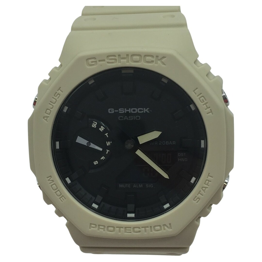 CASIO(カシオ)の◎◎CASIO カシオ G-SHOCK Gショック 腕時計 メンズ アナログ デジタル GA-2100-5A 八角形 ウレタン ベージュ 黒 ブラック  GA-2100-5ＡＪＦ 箱付き メンズの時計(腕時計(デジタル))の商品写真