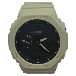カシオ(CASIO)の◎◎CASIO カシオ G-SHOCK Gショック 腕時計 メンズ アナログ デジタル GA-2100-5A 八角形 ウレタン ベージュ 黒 ブラック  GA-2100-5ＡＪＦ 箱付き(腕時計(デジタル))